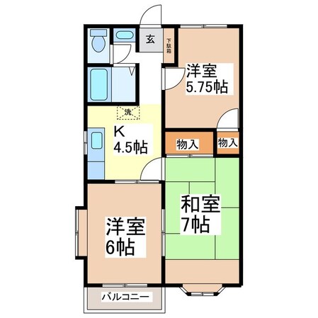 アネックス篠原の物件間取画像